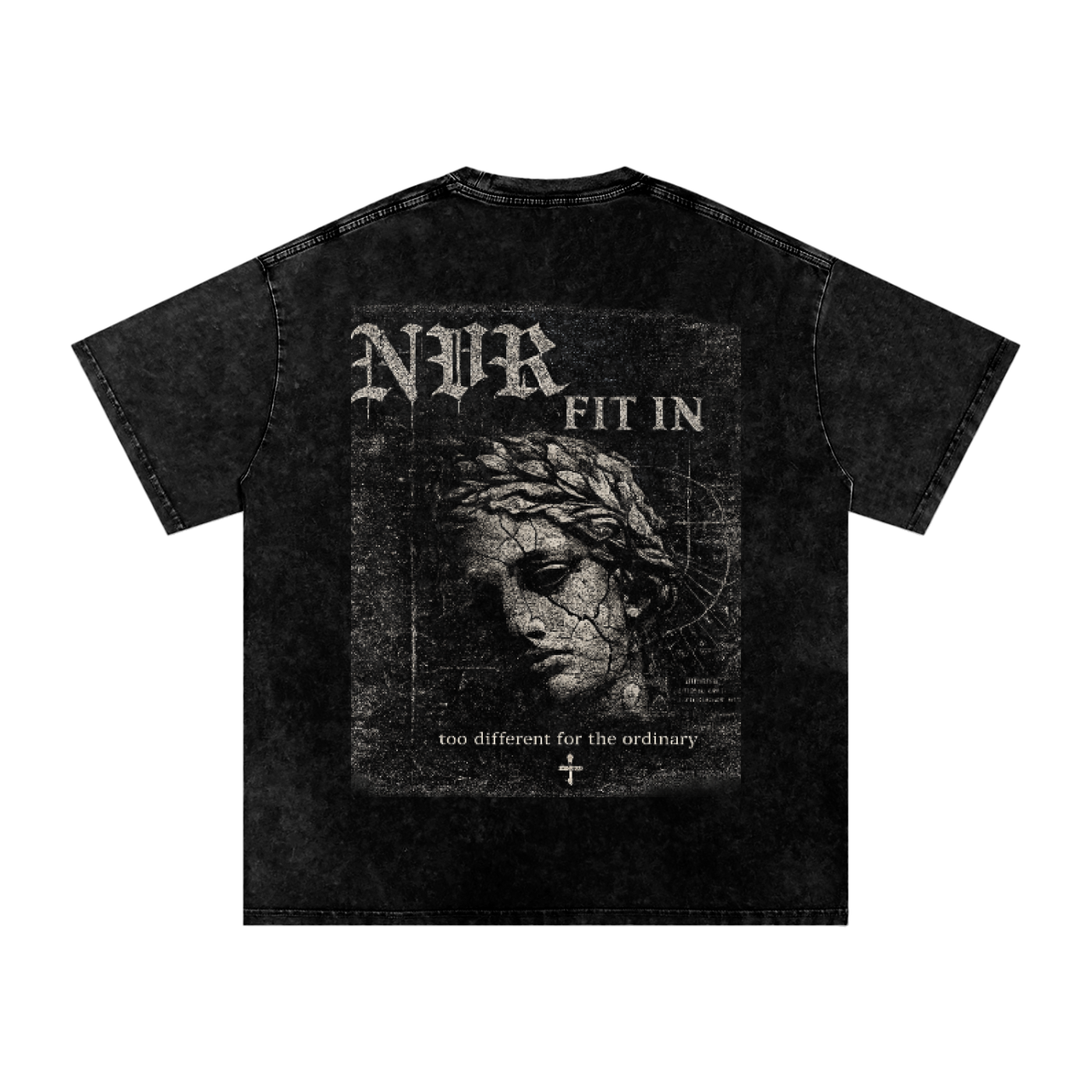 Snow Washed Oversized Cotton T-Shirt