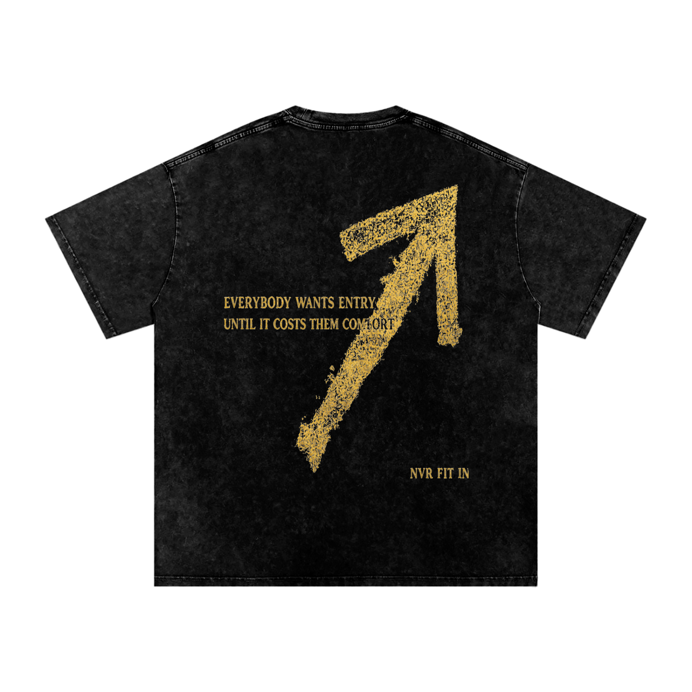 Snow Washed Oversized Cotton T-Shirt